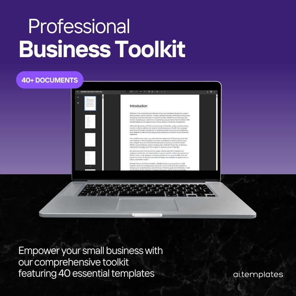 Professional Business Toolkit - 40+ Document Templates