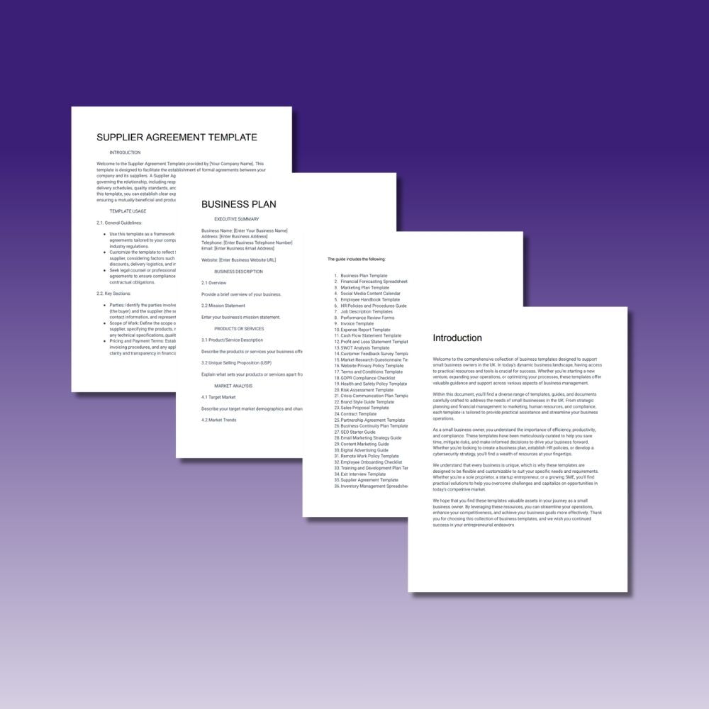 Professional Business Toolkit - 40+ Document Templates