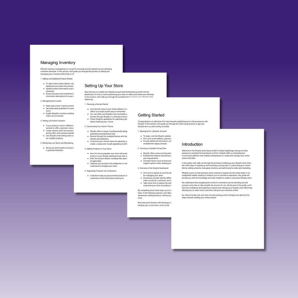 Shopify Store Setup Guide