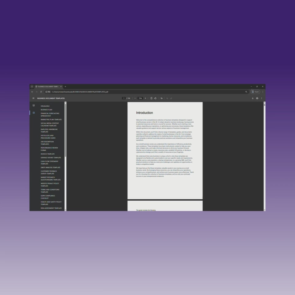Professional Business Toolkit - 40+ Document Templates